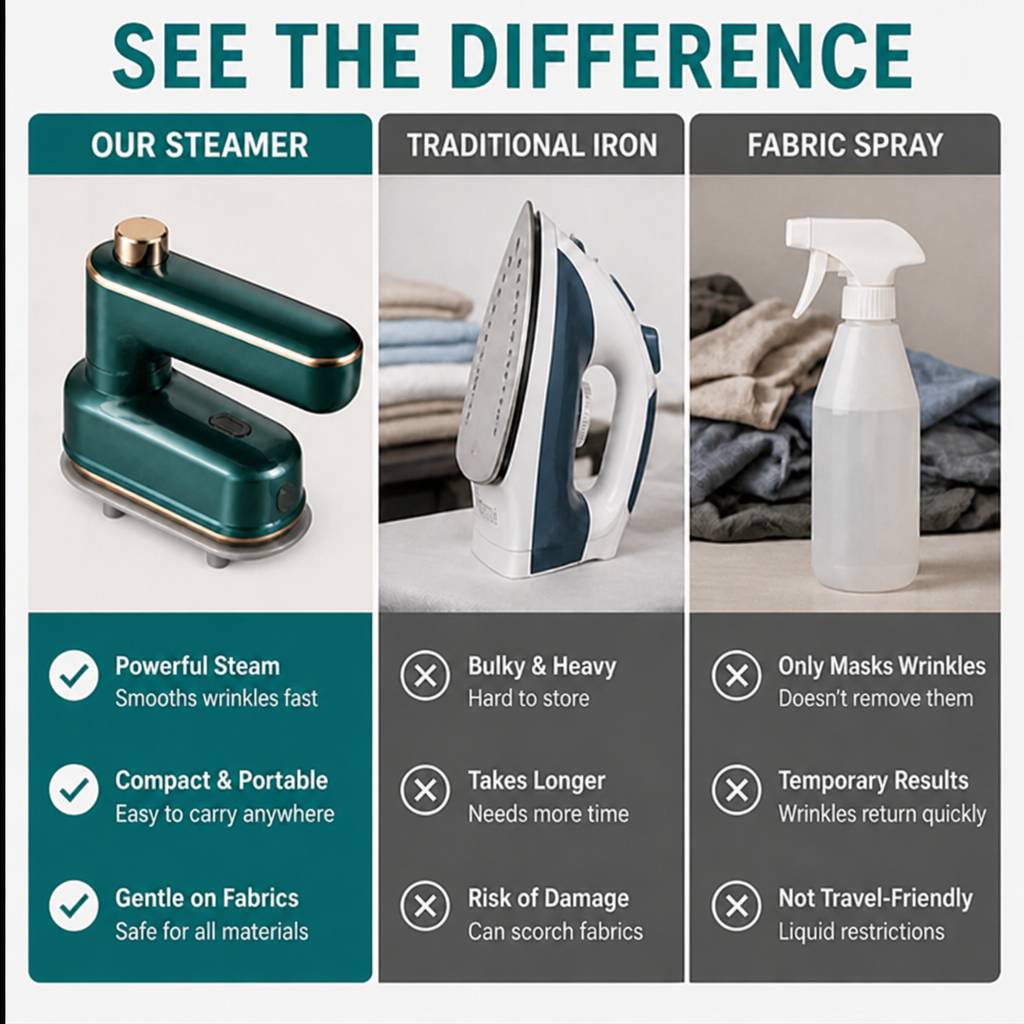 SwiftPress™ — Command Wrinkle-Free Confidence Wherever You Go