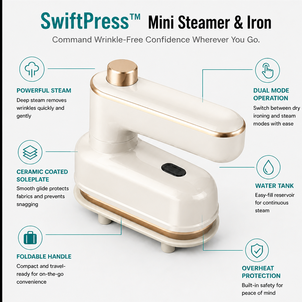 SwiftPress™ — Command Wrinkle-Free Confidence Wherever You Go