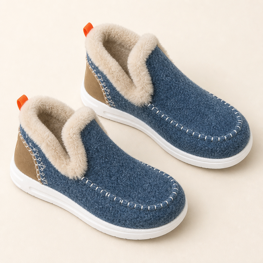 StrideEase™ – Cozy Faux Fur-Lined Slip-On Winter Boots