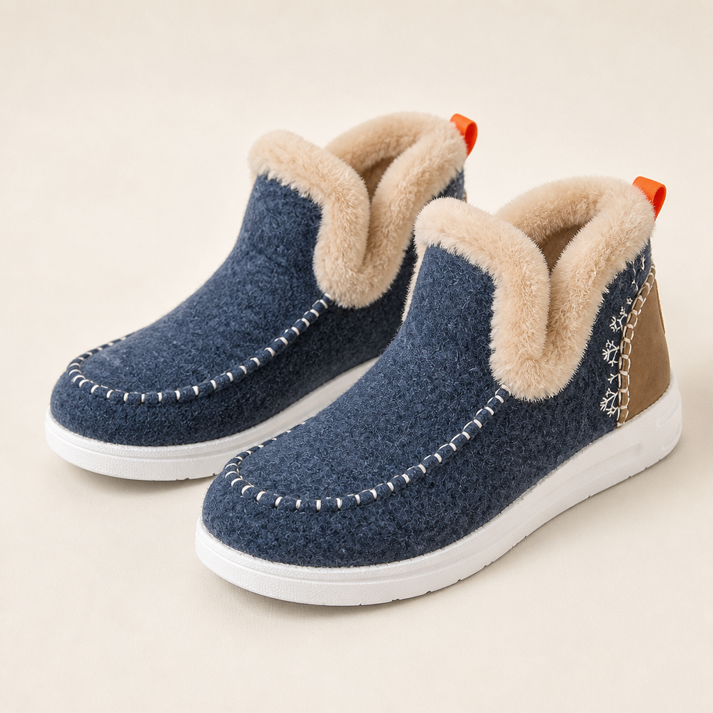 StrideEase™ – Cozy Faux Fur-Lined Slip-On Winter Boots