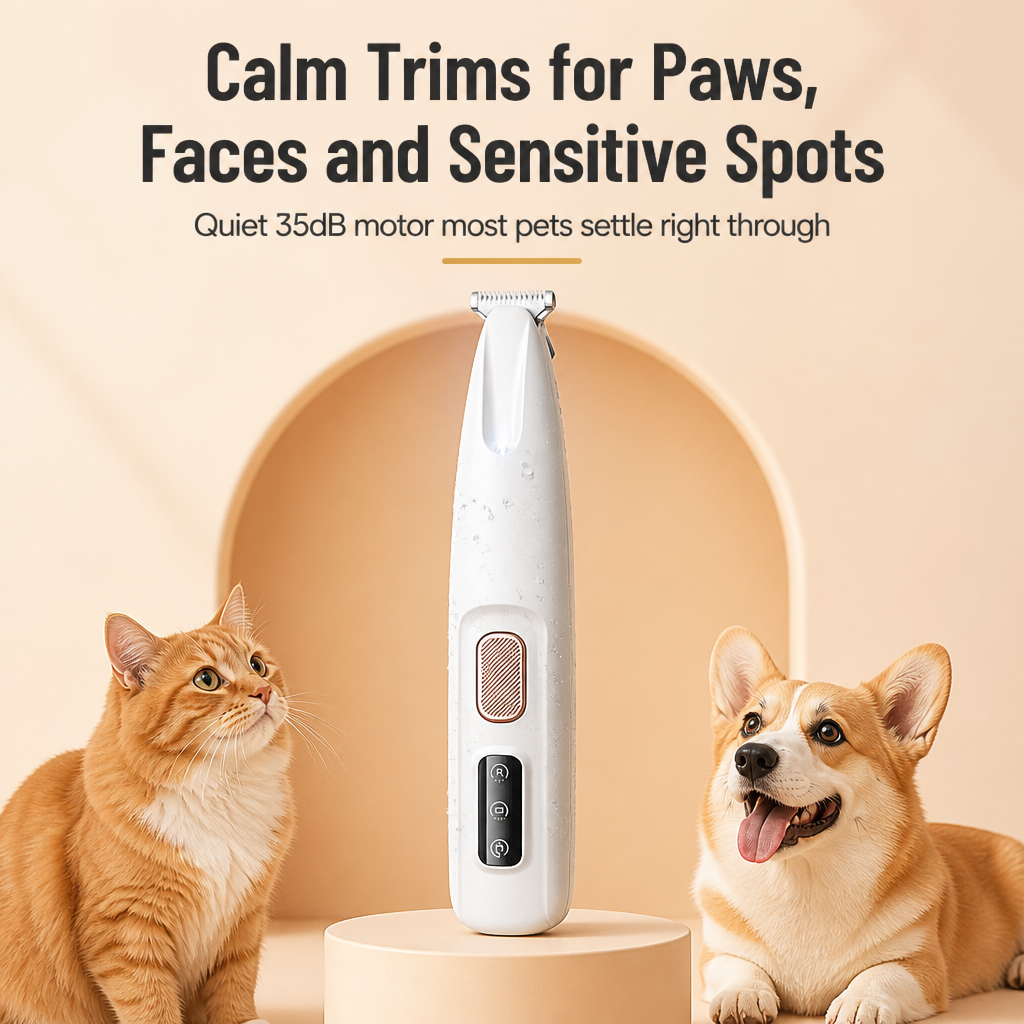 VitaTrim™ Pet Groomer — Trim Paws, Faces & Sensitive Spots Without the Squirming