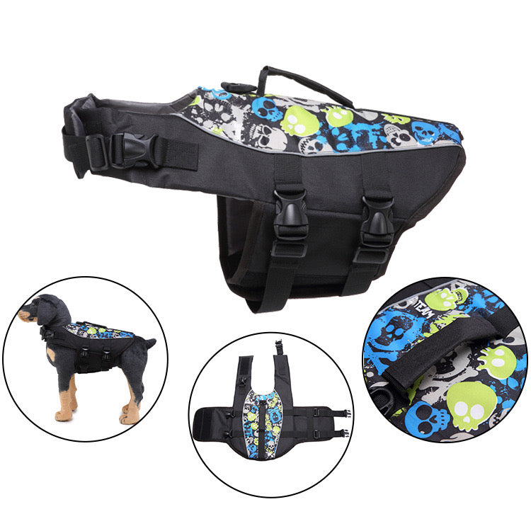 Swimming Safety Vest for Dogs - Various Animal Patterns