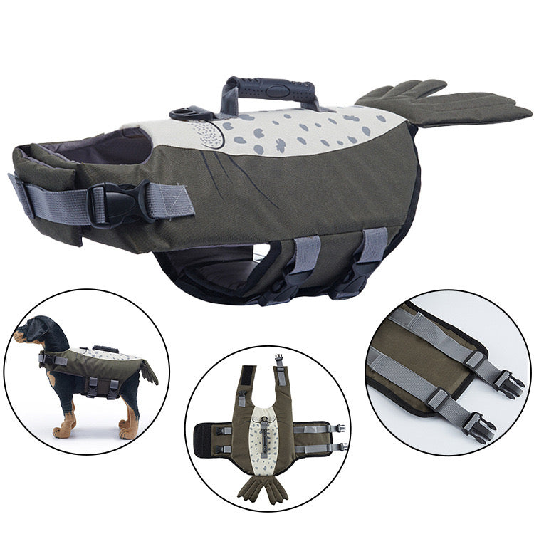 Swimming Safety Vest for Dogs - Various Animal Patterns