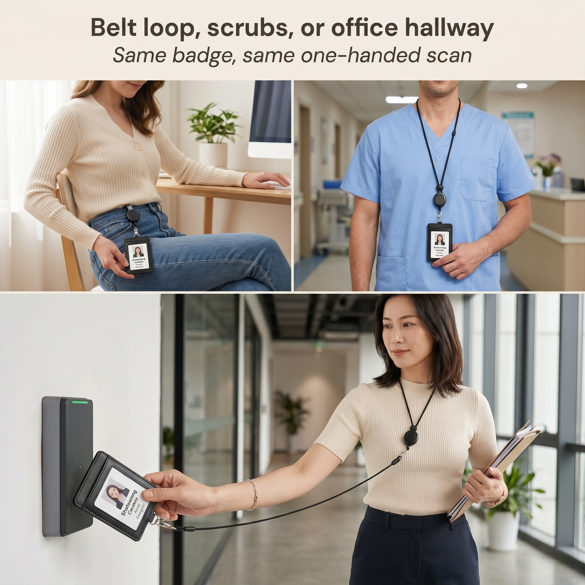 SwiftCord™ — Scan Your Badge Without Lifting It Off Your Neck