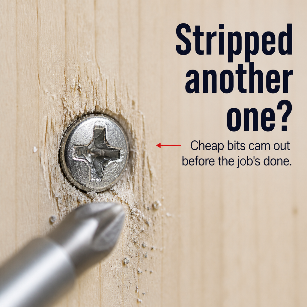 TitanBit Pro™ — Drive Through Stripped Screws Without Cam-Out or Snapped Bits