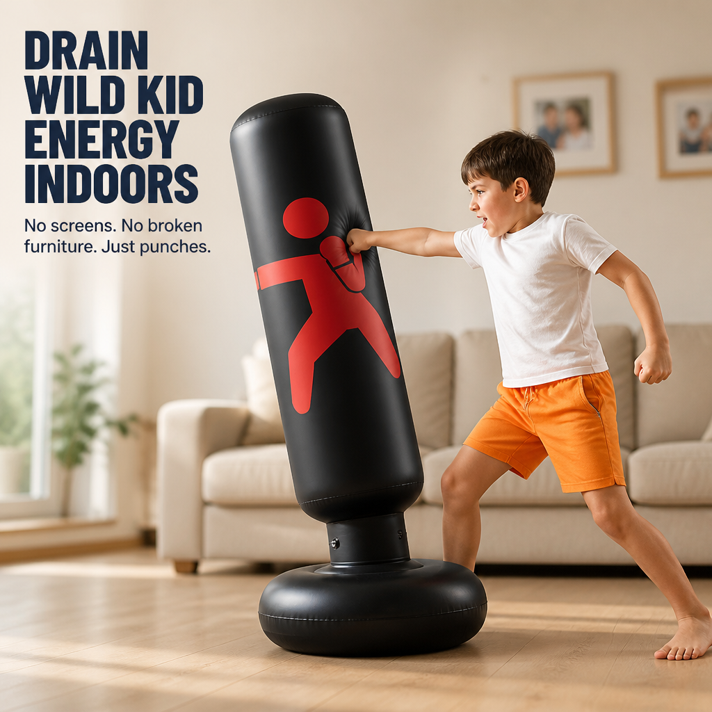 BounceBattler™ — Drain Wild Kid Energy Indoors Without Handing Over A Screen