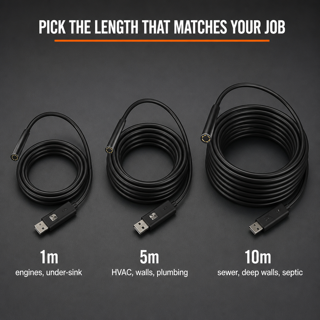 RevealSharp™ — Inspect Engines, Drains, and Tight Spaces Straight From Your Phone