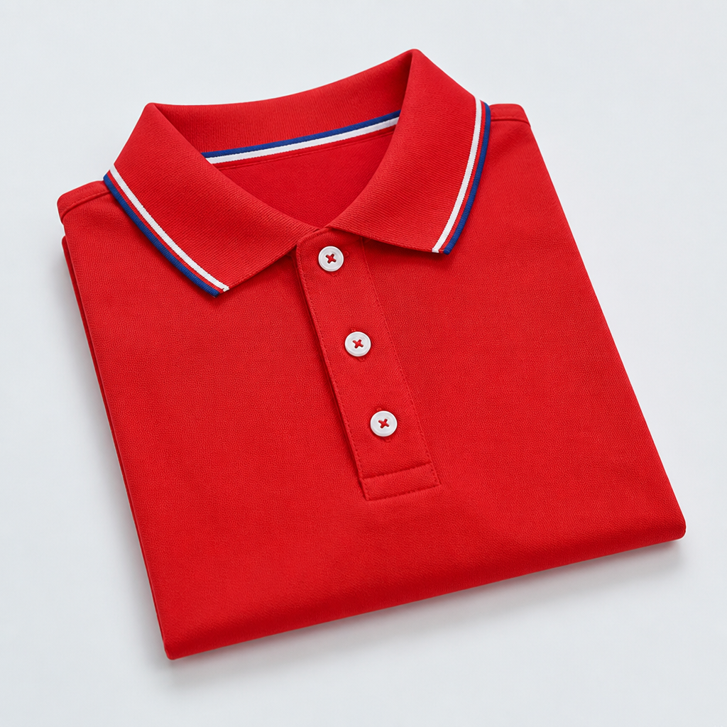 ValorCore™ – Wrinkle-Free Classic Polo Shirt Set with Signature Striped Collar