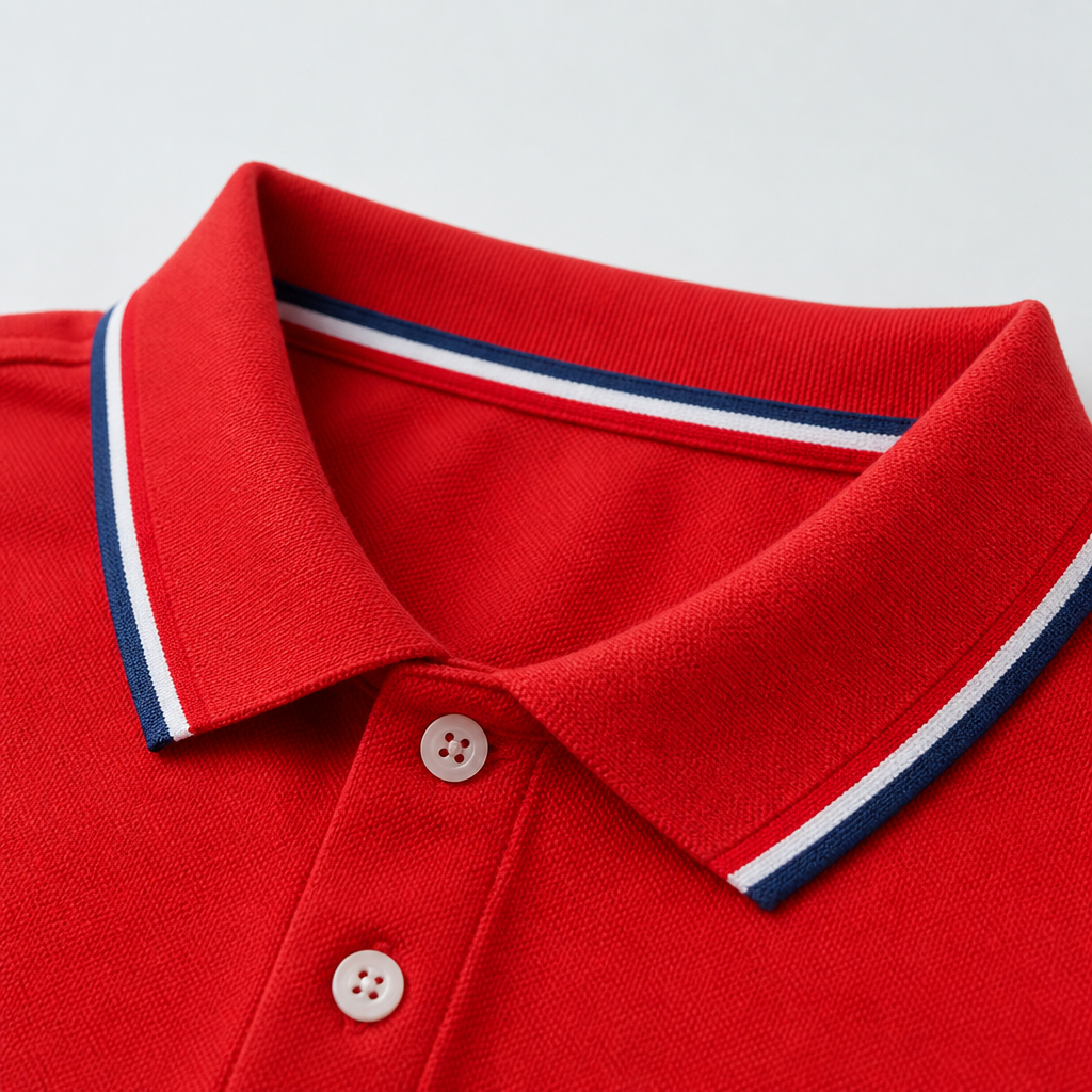 ValorCore™ – Wrinkle-Free Classic Polo Shirt Set with Signature Striped Collar