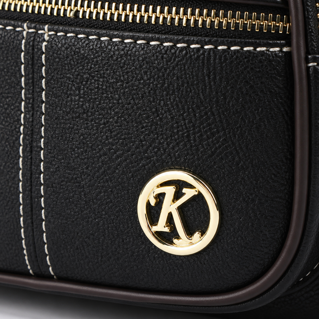 VieraBelle™ – Structured Mini Crossbody Bag with Statement Patterned Strap